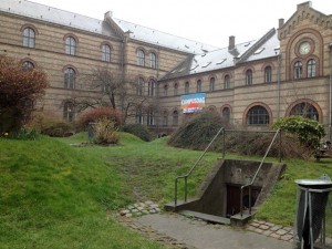My sister went to school next to a defense area...notice the underground pathway -- University of Copenhagen.